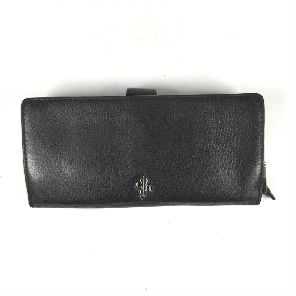 Cole Haan Wallet Womens One Size Black Leather Bifold Organizer Clutch